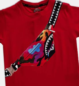 تيشيرت قطن بطبعة حقيبة كروس بودي