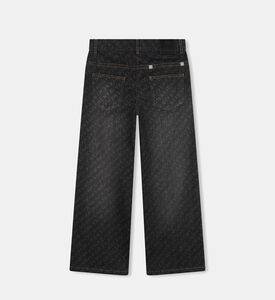 Patterned Denim Trousers