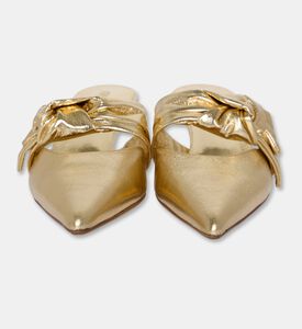 Atana Tinfoil Metallic Gold Side Tie Mules, Packshot View