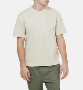 تيشيرت قطن مطرزة بشعار الماركة