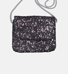 Sequined Snap Closure Handbag