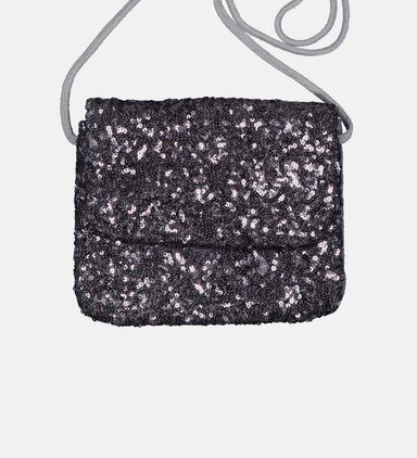 Sequined Snap Closure Handbag
