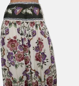 Farm Rio Rococo Floral-print Midi Skirt, Model View