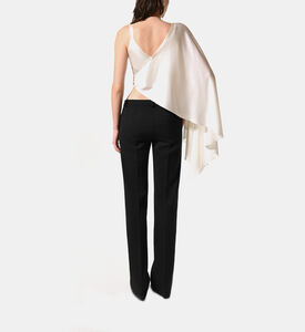 Silk Shoulder Drape Top