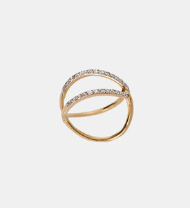 Golden White Diamond Double Ring Golden White Diamond Double Ring