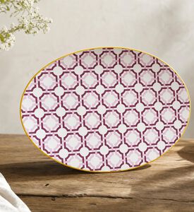 Baci Milano Firenze Porcelain Oval Plate, Model View