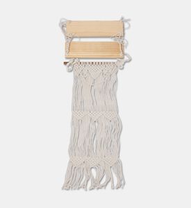 Home Deco and More Bruna Mango Wood Base Hand-knotted Shelf, Packshot View