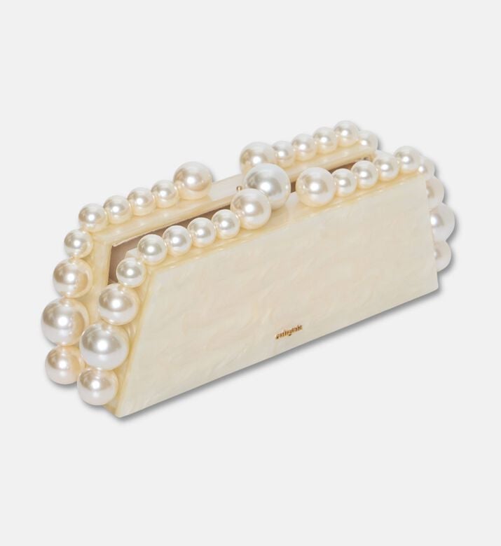 Cult Gaia Clutcheos, Ivory, Packshot View