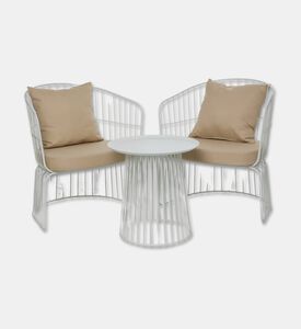 Home Deco and More Fresco White Patio Set, Packshot View