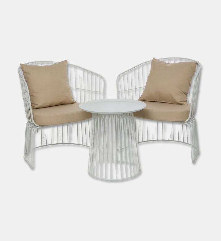 Home Deco and More Fresco White Patio Set, Packshot View