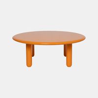 Glossy Wooden Low Round Table