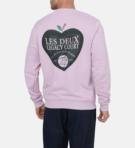 سويت شيرت بأكمام طويلة بطبعة شعار