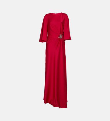 Draped Embellished Gown