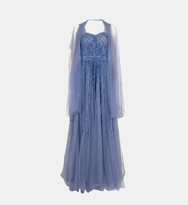 فستان مزين بأحجار الراين بشكل حورية بحر