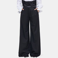 Wide Legs High Waisted Corset Pants