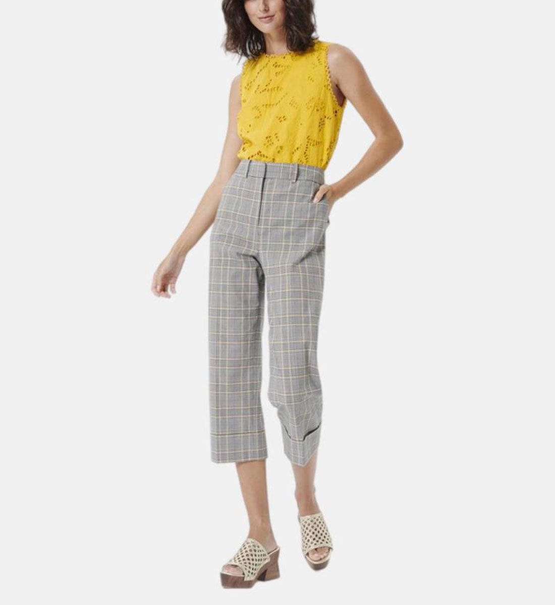Tartan slim shop fit trousers