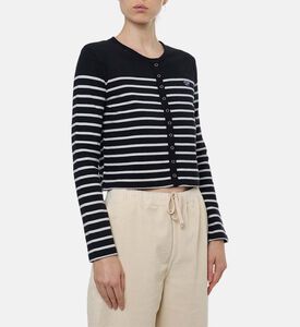 Maison Labiche Cardinoux Striped Cardigan, Model View