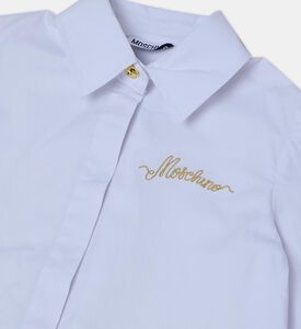 قميص بوبلين مطرز بلوغو