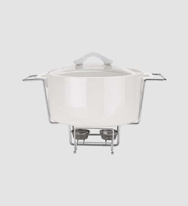 Porcelain Round Food Warmer- 30.5 Cm