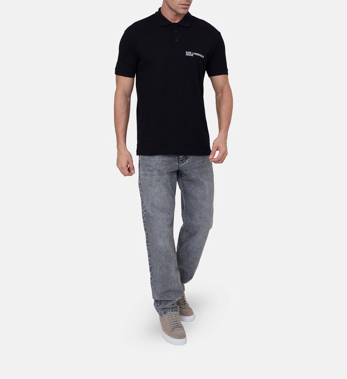 قميص بولو بطبعة شعار كلاسيكية