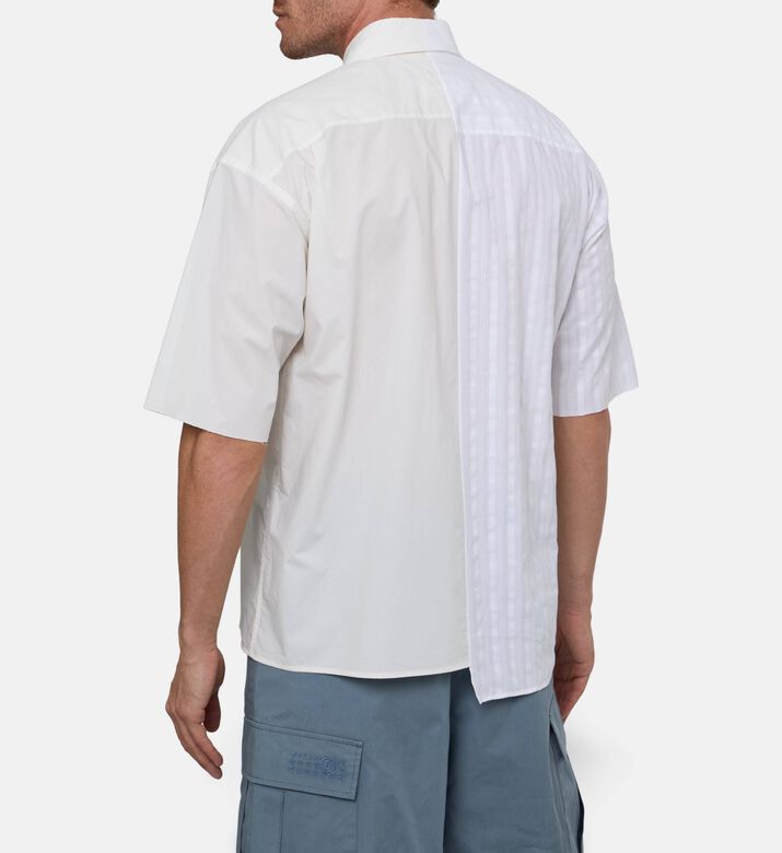 MM6 Stripe-print Button Closure Shirt, Model View