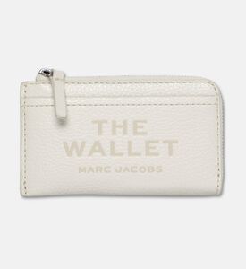 Marc Jacobs Cow Leather Zip Closure Wallet, White, Packshot View