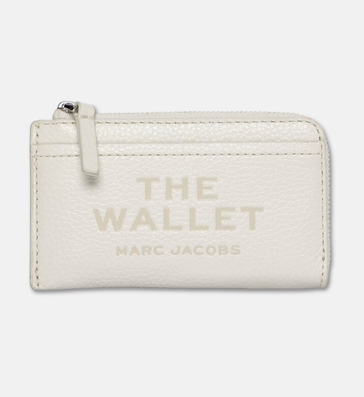 Marc Jacobs Cow Leather Zip Closure Wallet, White, Packshot View