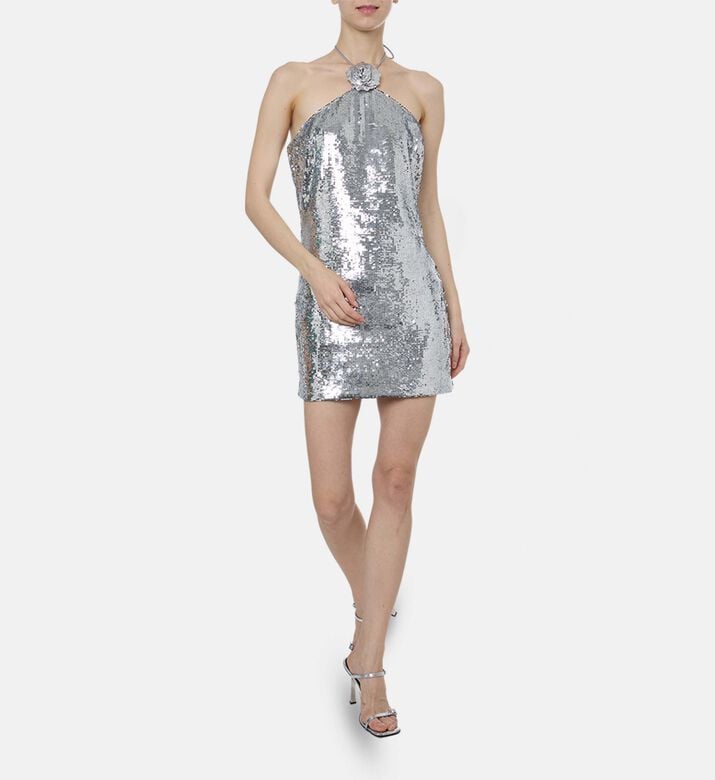 JW PEI Dress Sequinned Halter, Model View