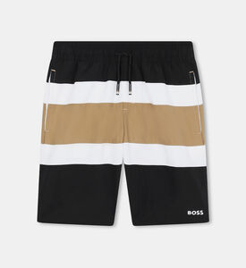 شورت سباحة مخطط بطبعة للأطفال