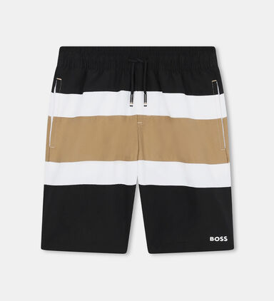 Baby Printed Striped Swim Shorts