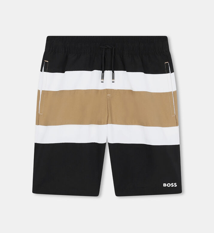 Baby Printed Striped Swim Shorts