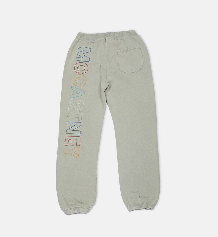 بنطال رياضي بقطن محبوك ولوغو مطرز