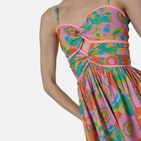 Sleeveless Sweetheart Collar Dress