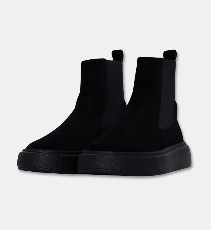 Kanna Elastic Side Panel Chunky Sole Boots, Black, Eu-41, Packshot View