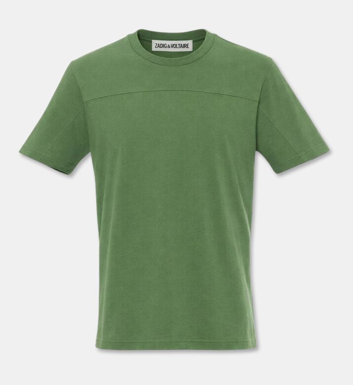 Zadig et Voltaire Tommy Paneled T-shirt, Green, M, Packshot View