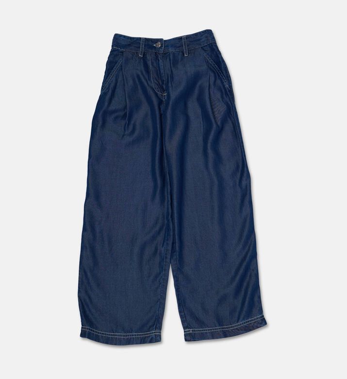 DKNY Button Closure Slip Pockets Denim Pants, Packshot View