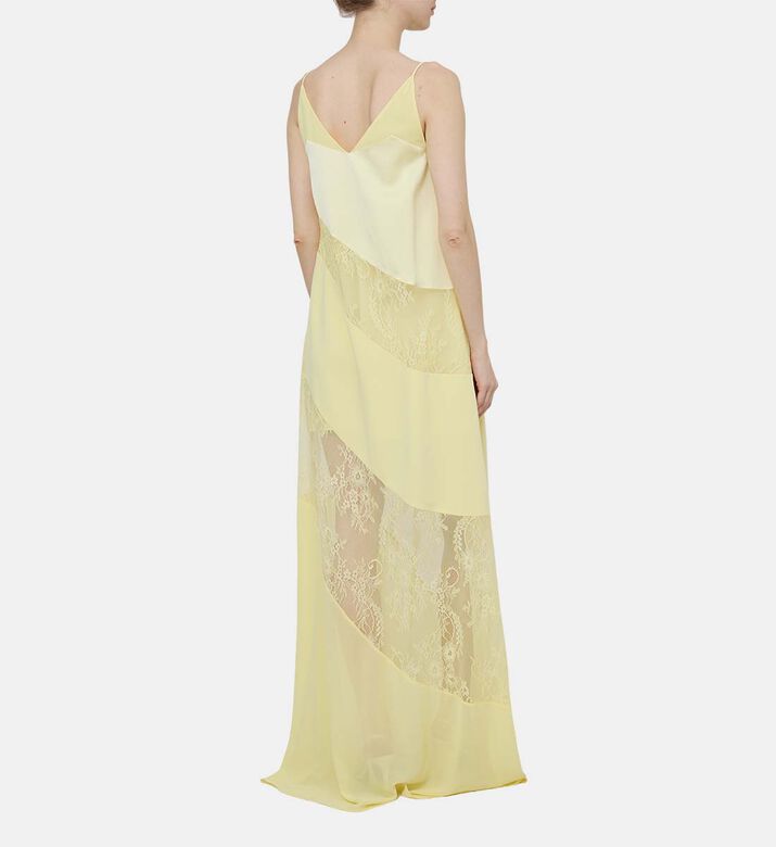 Blue For Burgundy Puzzle Lace panel Slip Dress Galeries Lafayette UAE