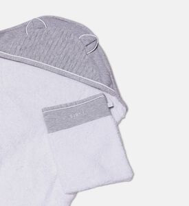 منشفة قطن بغطاء رأس على شكل دب