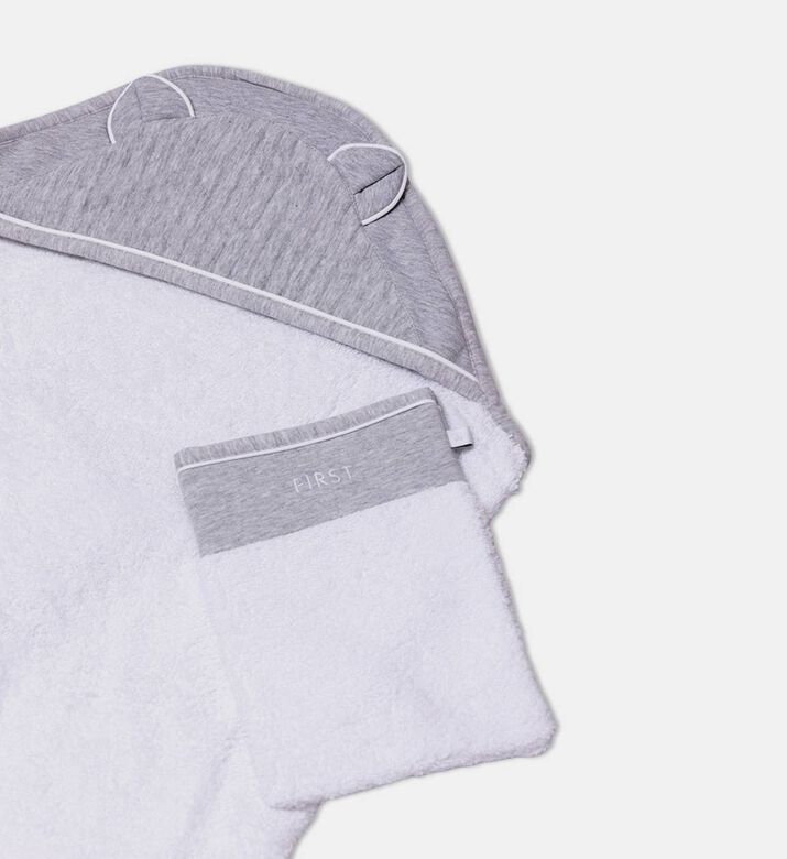 منشفة قطن بغطاء رأس على شكل دب