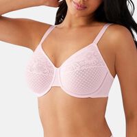 Pink Floral-jacquard Full Coverage Bra