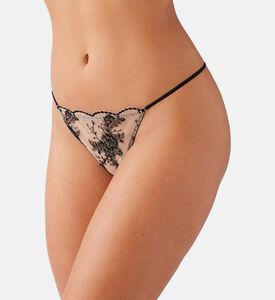 Embroidered Sheer G-string