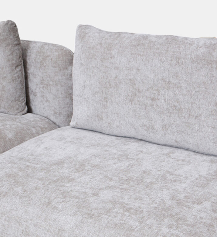 Furninova Curved L-shape Corner Sofa, Beige, Packshot View