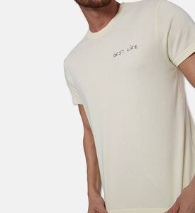Maison Labiche Best Life Embroidered T-shirt, Model View