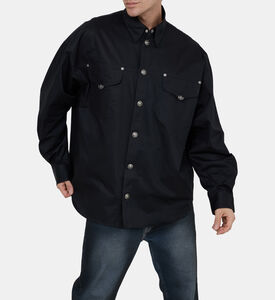 Gabardine Cotton Long-sleeved Overshirt Gabardine Cotton Long-sleeved Overshirt