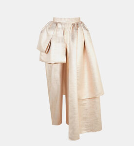 High-waisted Asymmetrical Ruffled Pants