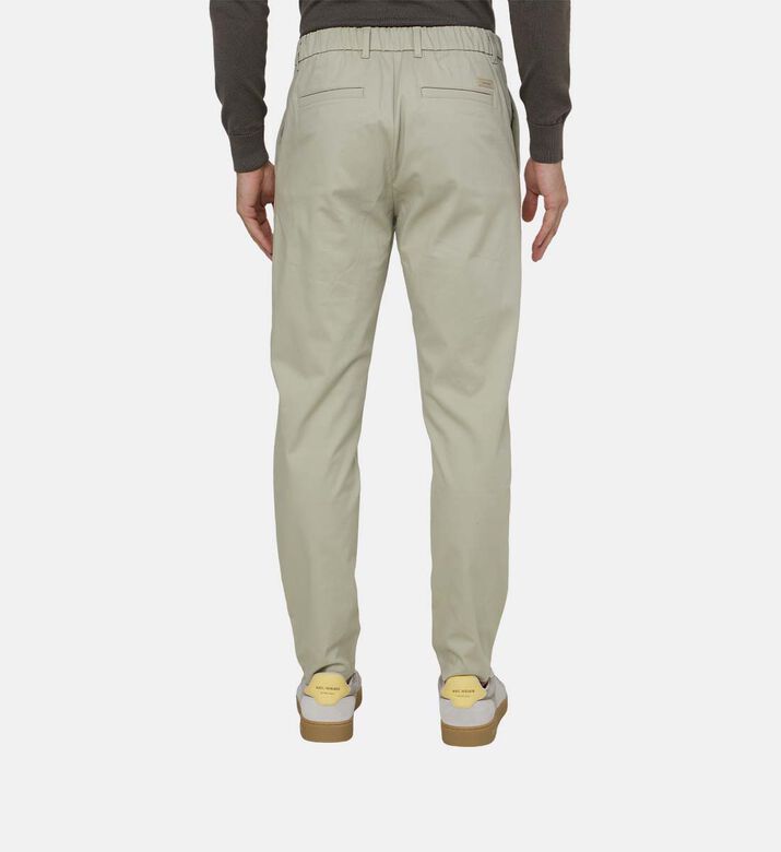 Cotton Stretch Tapered Trousers