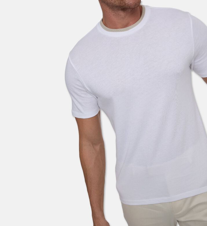 Vince Short-sleeve Regular-fit T-shirt, White, M, Model View