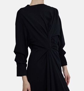 فستان جيرسي بعقدة