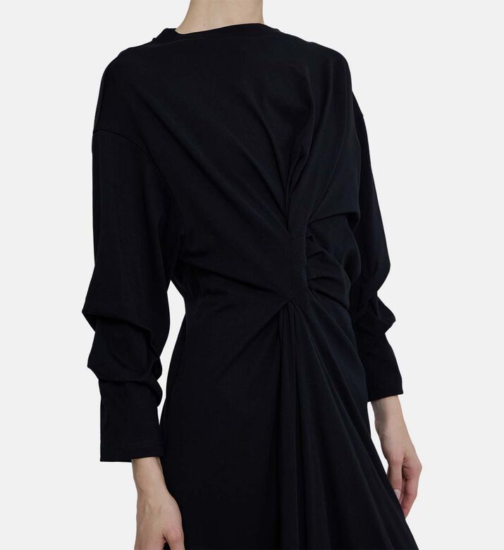 فستان جيرسي بعقدة