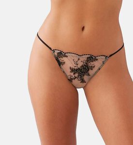 Embroidered Sheer G-string